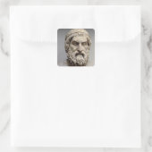 Portretstok van Sophocles Vierkante Sticker (Tas)