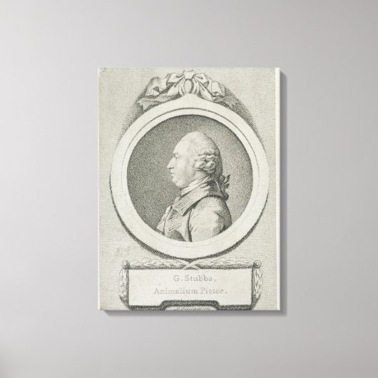 Portretstudie van George Stubbs (1724-1806) (soft- Canvas Afdruk (Voorkant)