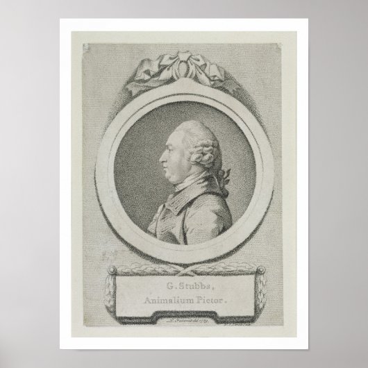 Portretstudie van George Stubbs (1724-1806) (soft- Poster (Voorkant)