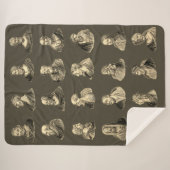 Portretten Patroon van oude filosofen Sherpa Deken (Voorkant (horizontaal))