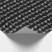 Portretten Patroon van oude filosofen Zwart Cadeaupapier (Hoek)