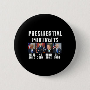 Portretten Trump Meer banen Obama Geen banen Strui Ronde Button 5,7 Cm