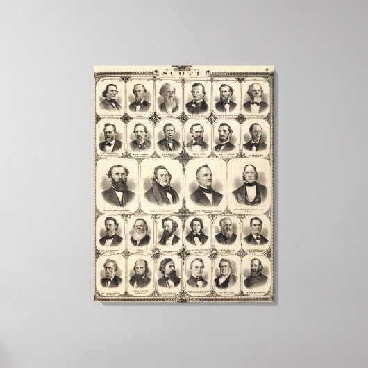 Portretten van Burgers van Scott County Canvas Afdruk (Voorkant)