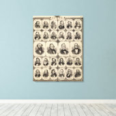 Portretten van Burgers van Scott County Canvas Afdruk (Insitu (Houten vloer))