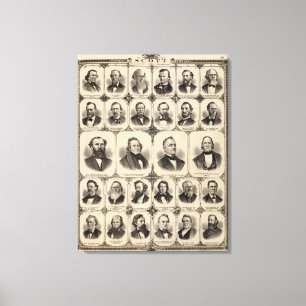 Portretten van Burgers van Scott County Canvas Afdruk