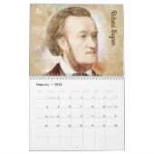 Portretten van componisten in Waterverf stijl, 202 Kalender (Feb 2026)