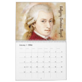 Portretten van componisten in Waterverf stijl Kalender (Jan 2026)