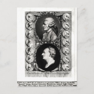 Portretten van de Encyclopaedisten Jean Briefkaart