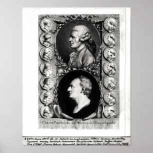 Portretten van de Encyclopaedisten Jean Poster