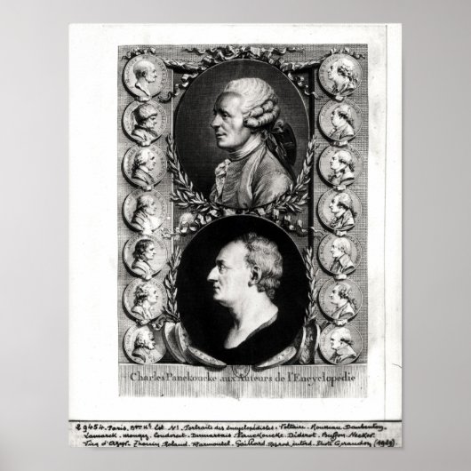 Portretten van de Encyclopaedisten Jean Poster (Voorkant)