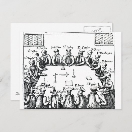 Portretten van de jezuïeten en priesters briefkaart (Voorkant / Achterkant)