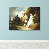 Portretten van de kinderen van de Rev. Joseph Arkw Canvas Afdruk (Insitu (Houten vloer))