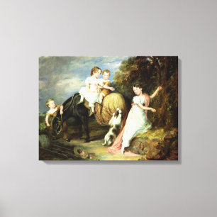 Portretten van de kinderen van de Rev. Joseph Arkw Canvas Afdruk