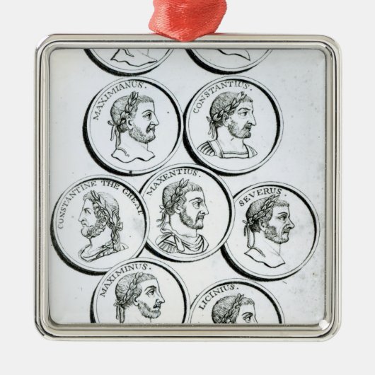 Portretten van de Romeinse keizer Metalen Ornament (Voorkant)