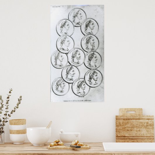 Portretten van de Romeinse keizer Poster (Keuken)