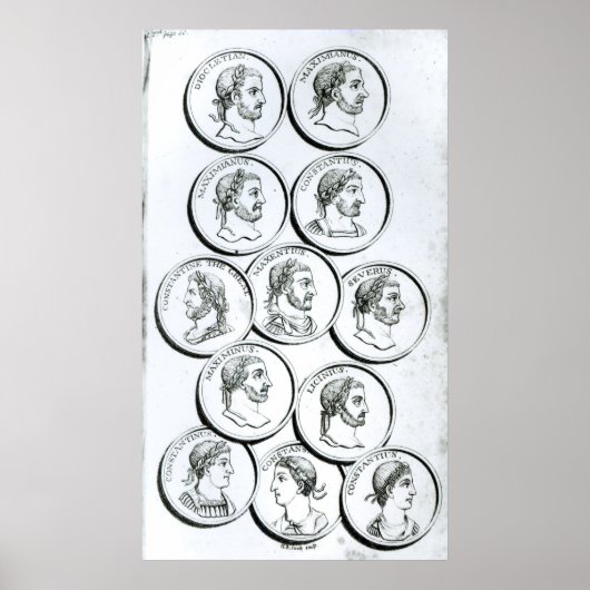 Portretten van de Romeinse keizer Poster (Voorkant)