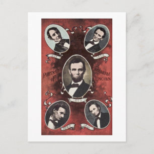 Portretten van de Vintage Abraham Lincoln Briefkaart