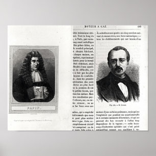 Portretten van Denis Papin en Etienne Lenoir Poster