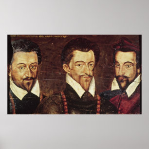 Portretten van Drie Dukes van de Guise Poster