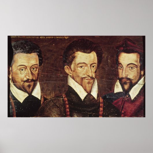 Portretten van Drie Dukes van de Guise Poster (Voorkant)