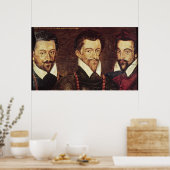 Portretten van Drie Dukes van de Guise Poster (Keuken)