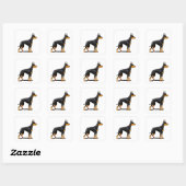 Portretten van een Dobermann kop, vooraanzicht Vierkante Sticker (Vel)