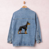 Portretten van een Dobermann kopshond vooraanzicht Denim Jacket (Hangar)