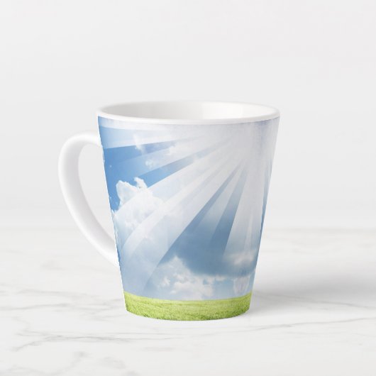 Portretten van genade latte mok (Linkerhoek)