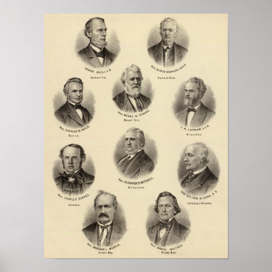 Portretten van George Gale, Alfred Brunson Poster (Voorkant)