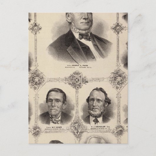 Portretten van Illinois Thirteen Briefkaart (Voorkant)