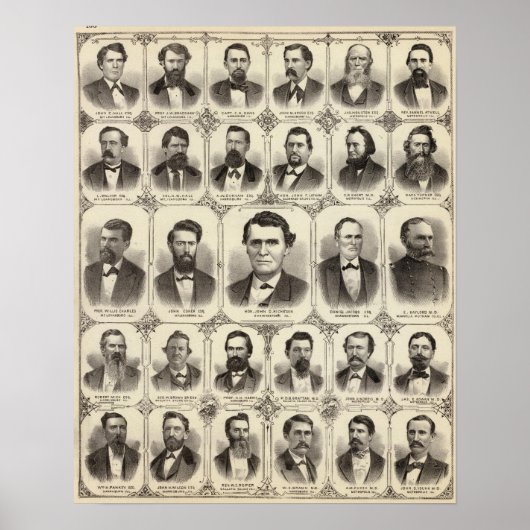 Portretten van John C Hall en Prof JW Bradshaw Poster (Voorkant)