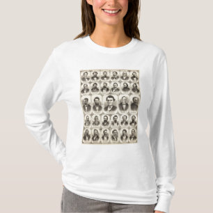 Portretten van John C Hall en Prof JW Bradshaw T-shirt