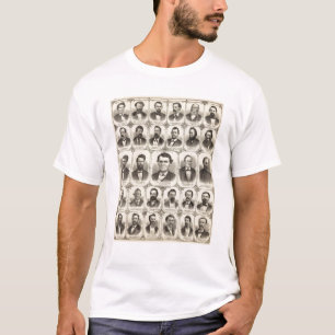 Portretten van John C Hall en Prof JW Bradshaw T-shirt