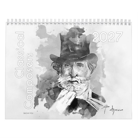 Portretten van Klassieke Componisten, 2026 Kalender (Hoes)