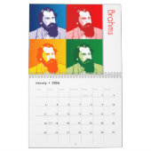 Portretten van klassieke componisten, Cartoon stij Kalender (Jan 2026)