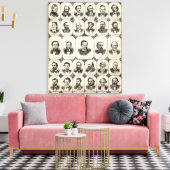 Portretten van mevrouw DLR Wardner Canvas Afdruk (Insitu (Woonkamer))