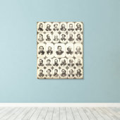 Portretten van mevrouw DLR Wardner Canvas Afdruk (Insitu (Houten vloer))