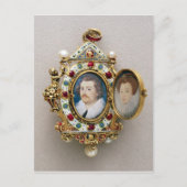 Portretten van onbekend man en vrouw, c.1590 briefkaart (Voorkant)