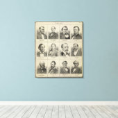 Portretten van openbare Mannen, Minnesota Canvas Afdruk (Insitu (Houten vloer))