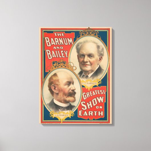 Portretten van P.T. Barnum en J.A. Bailey Canvas Afdruk (Voorkant)