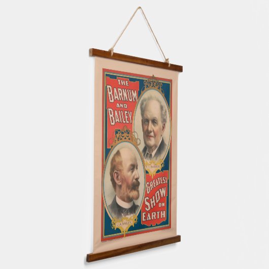 Portretten van P.T. Barnum en J.A. Bailey Hangend Wandkleed (Gebogen)