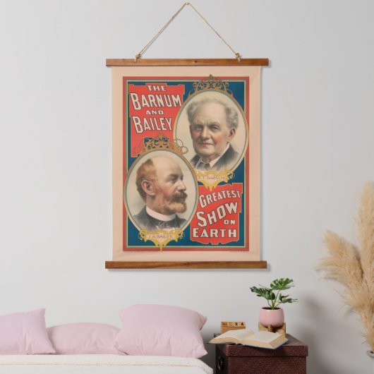 Portretten van P.T. Barnum en J.A. Bailey Hangend Wandkleed (Slaapkamer)