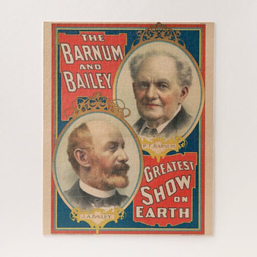 Portretten van P.T. Barnum en J.A. Bailey Legpuzzel (Verticaal)
