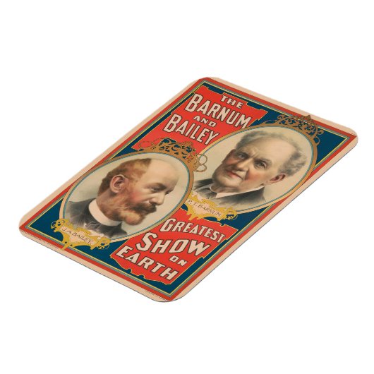 Portretten van P.T. Barnum en J.A. Bailey Magneet (Linkerzijde)