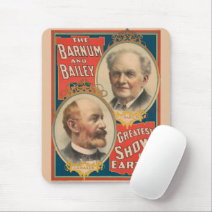 Portretten van P.T. Barnum en J.A. Bailey Muismat