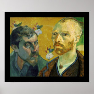 Portretten van Paul Gauguin en Vincent van Gogh Poster