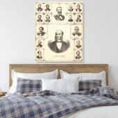 Portretten van Robert Hunter, Aaron G Cloud Canvas Afdruk (Insitu (Slaapkamer))