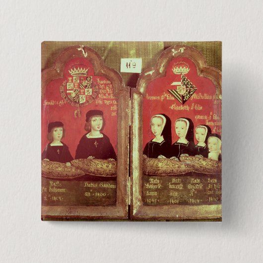 portretten vierkante button 5,1 cm (Voorkant)