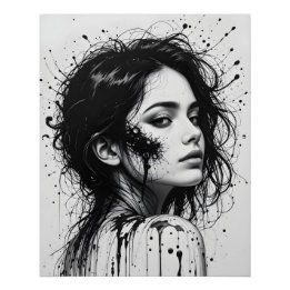 Portretverschuiving bij smelten perfect poster