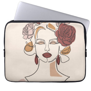 portretvrouw laptop sleeve